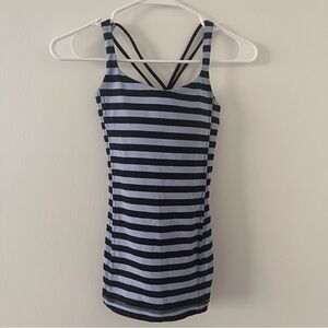lululemon athletica Striped Free to Be Racerback Workout Tank Size 2